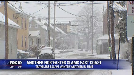 Travelers escape to sunshine and warmth as second nor'easter hits east coast