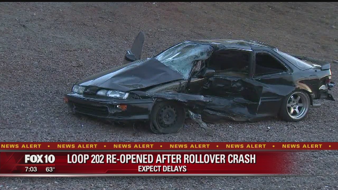 Loop 202 reopens in Tempe following rollover crash | FOX 10 Phoenix