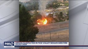 Arson suspected in Walnut Creek vegetation fire