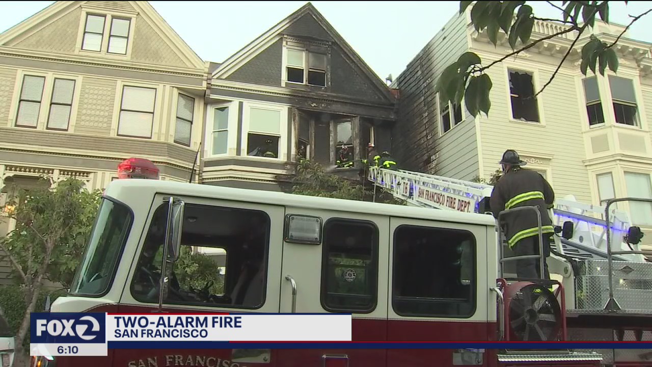 Two-alarm fire injures San Francisco firefighter