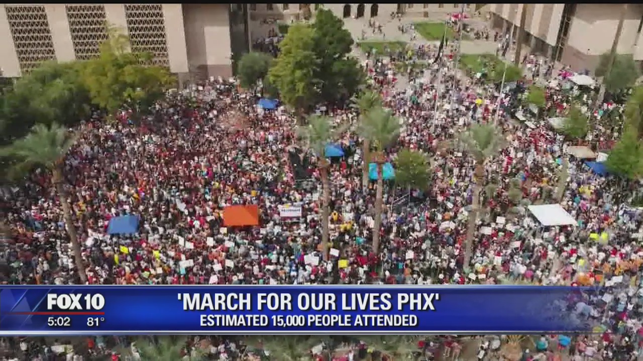 Arizona DPS estimates 15,000 people attended Phoenix 'March for Our Lives' rally