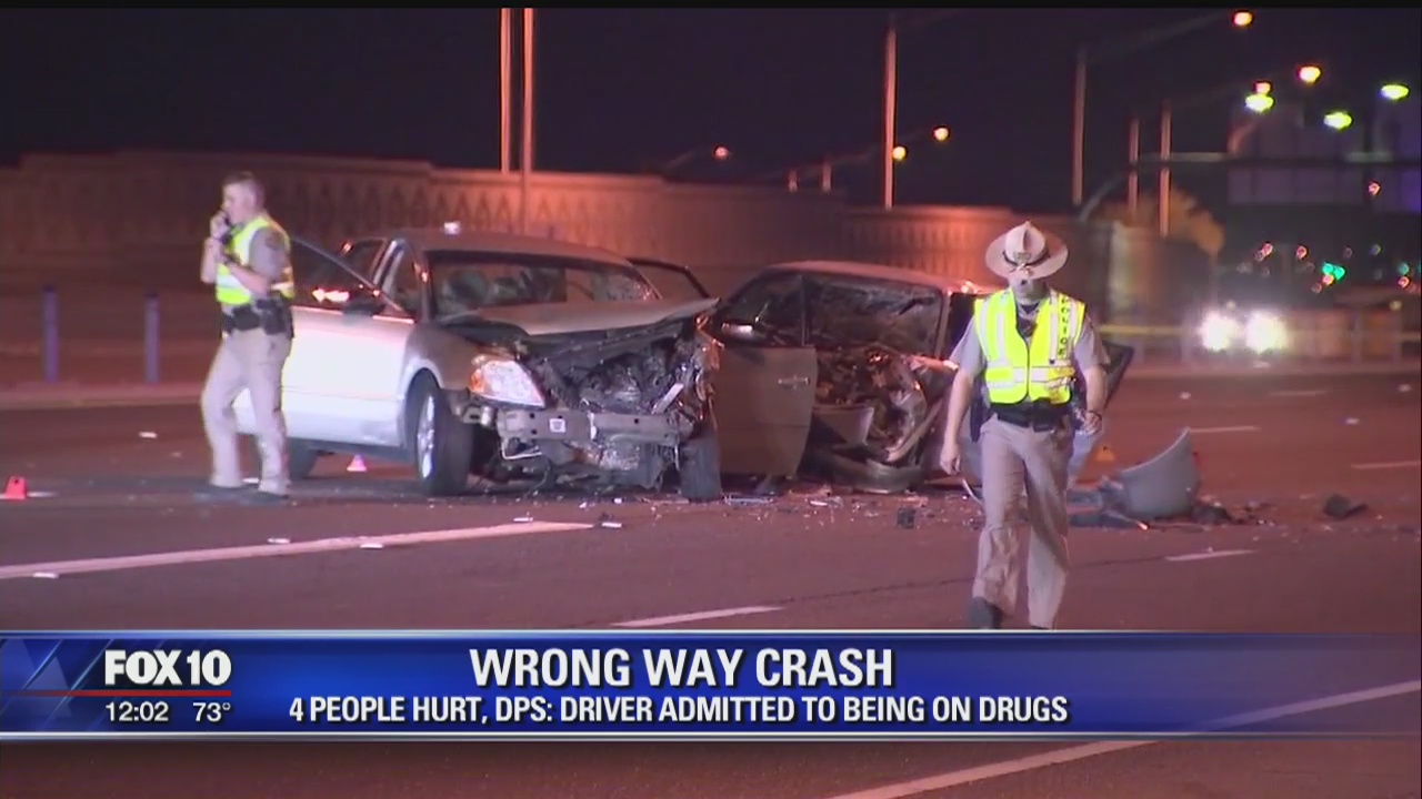 DPS: 4 injured in wrong-way crash along Loop 202 in Mesa | FOX 10 Phoenix