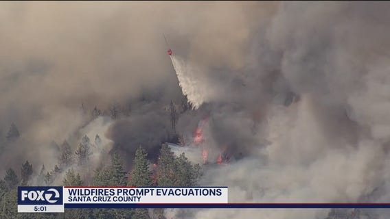 Wildfires prompt evacuations in Santa Cruz and San Mateo Counties