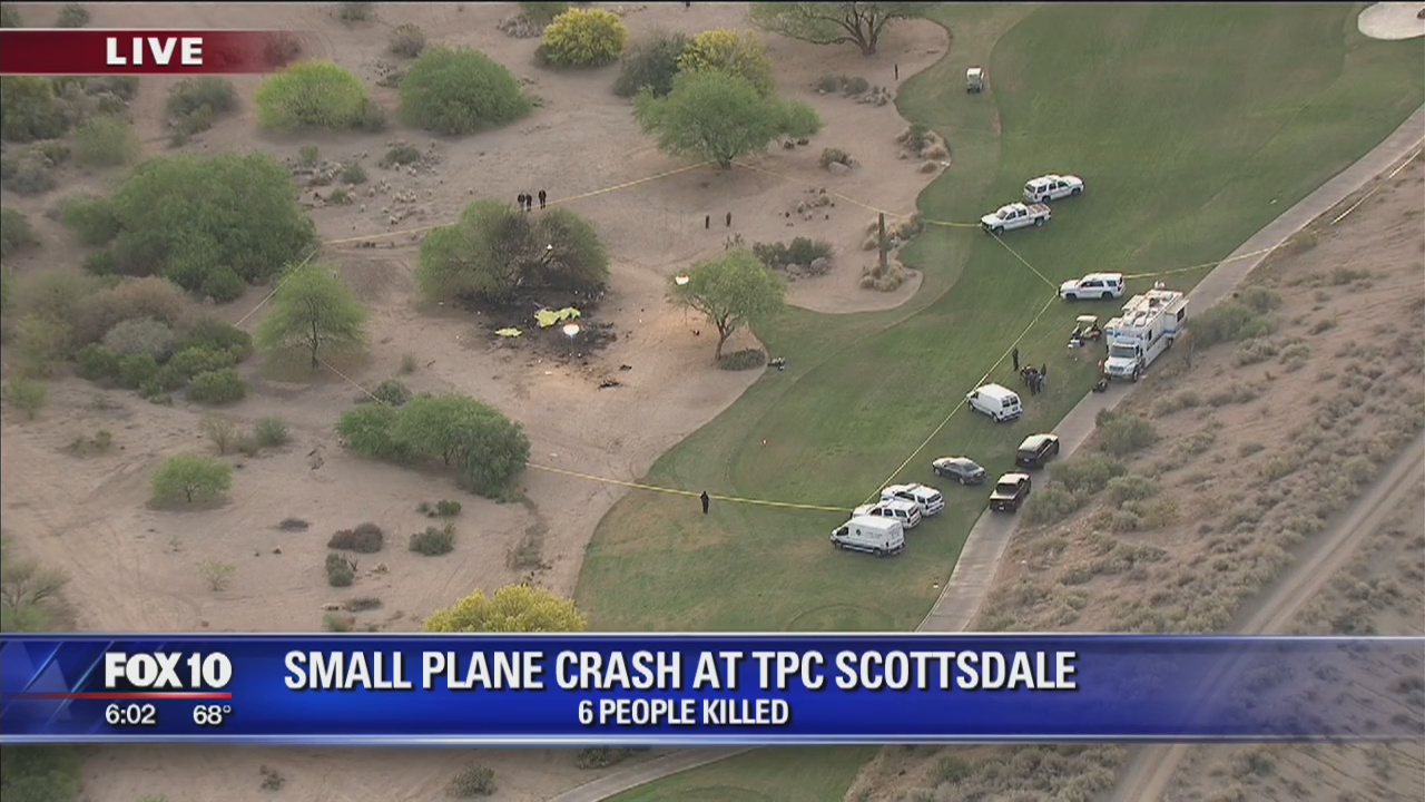 Scottsdale police: 6 dead after small plane crashes at TPC | FOX 10 Phoenix