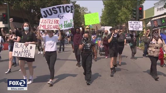 More than 100 protesters march through Walnut Creek