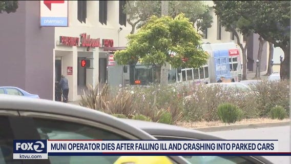 MUNI operator dies after falling ill and crashing into parked cars