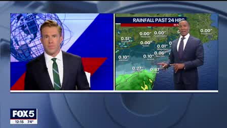 Tropical storm hitting New York City