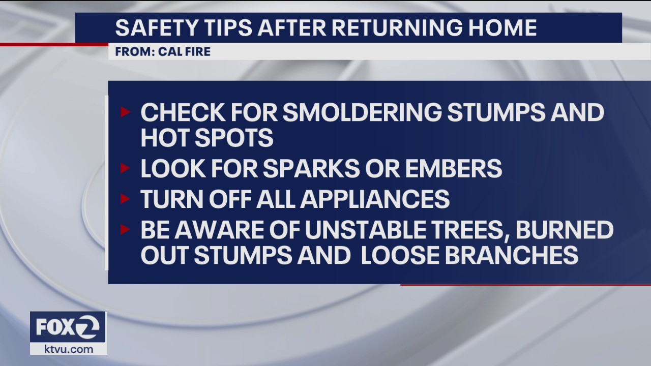 Safety tips for wildfire evacuees returning home