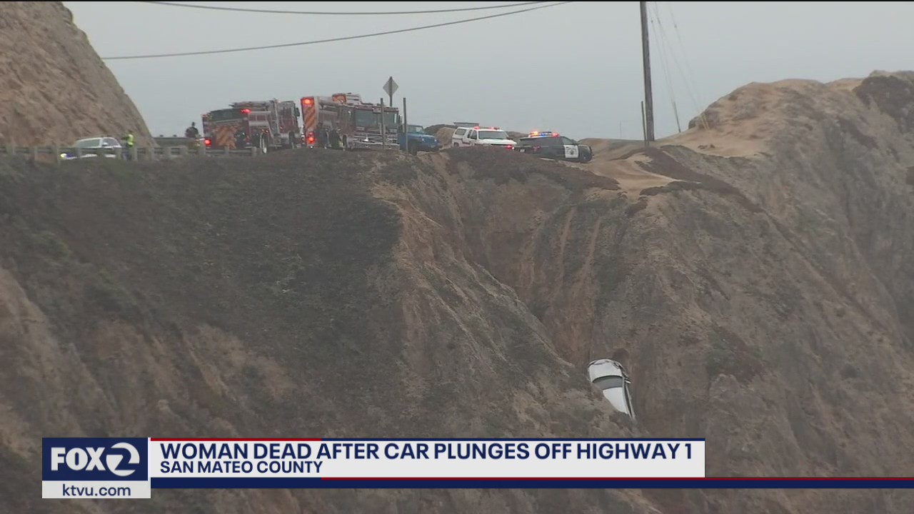 Women dead after car plunges off Highway 1
