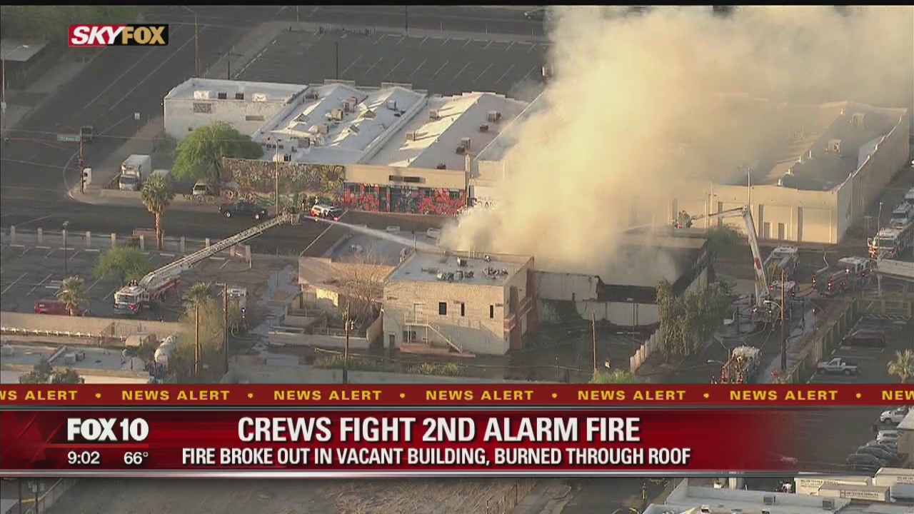 Firefighters battle 2nd-alarm fire in downtown Phoenix | FOX 10 Phoenix