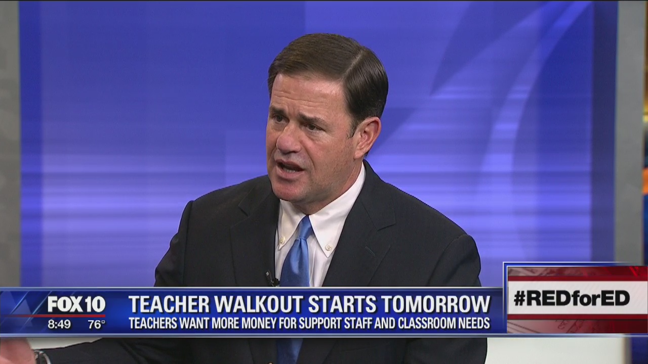 Gov. Ducey speaks on upcoming teacher walk-out