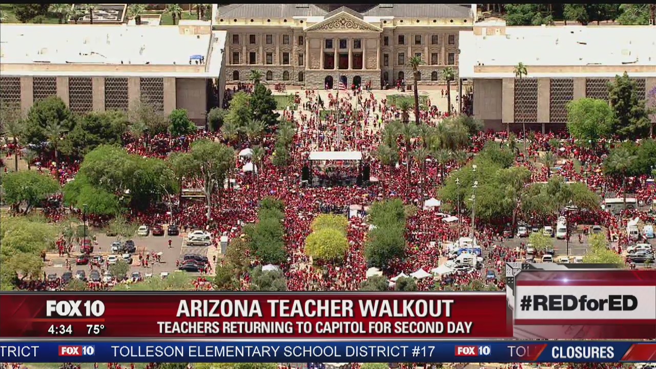 Arizona teachers rally, schools close for 2nd day