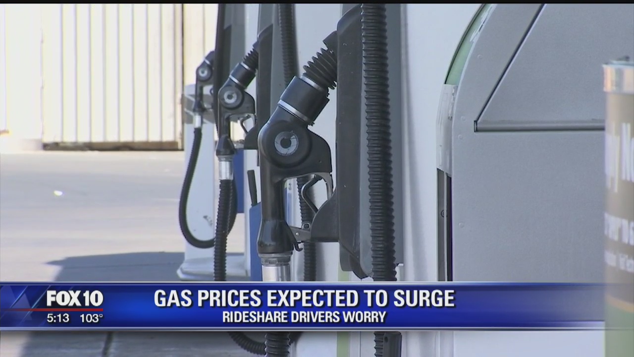 Rideshare drivers worry as gas prices are expected to surge | FOX 10 ...