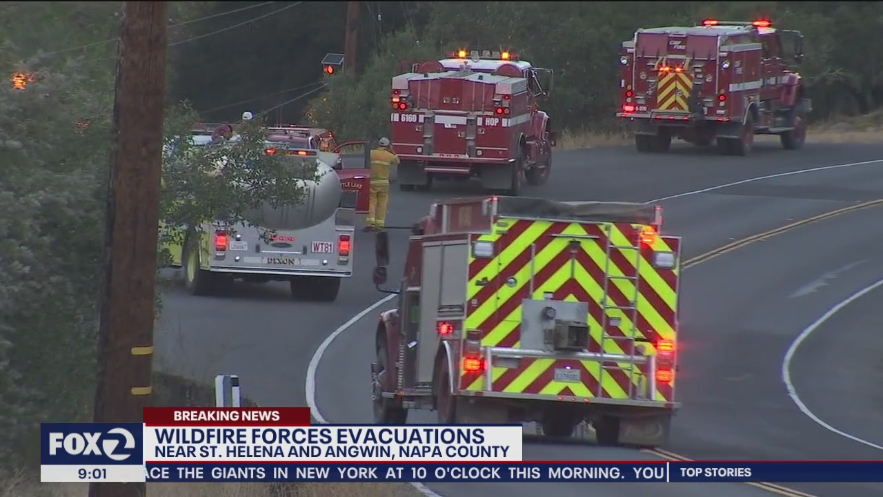 Glass Fire spreading in Napa Valley