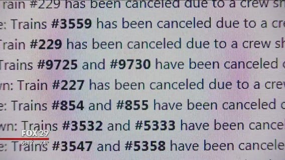 SEPTA trains canceled before, during, after Eagles' game