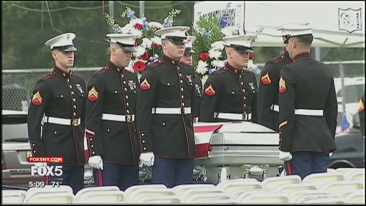 Funeral service for fallen Marine