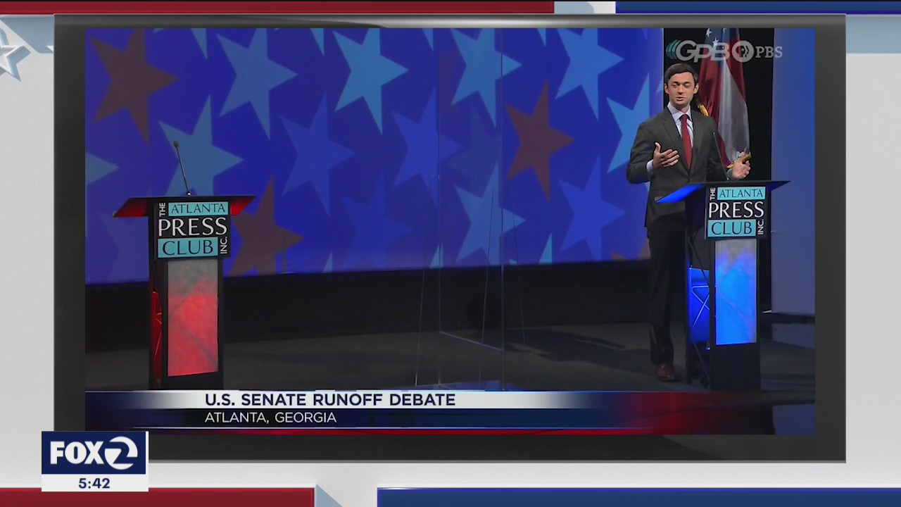 Georgia runoff election: Candidate debates empty podium