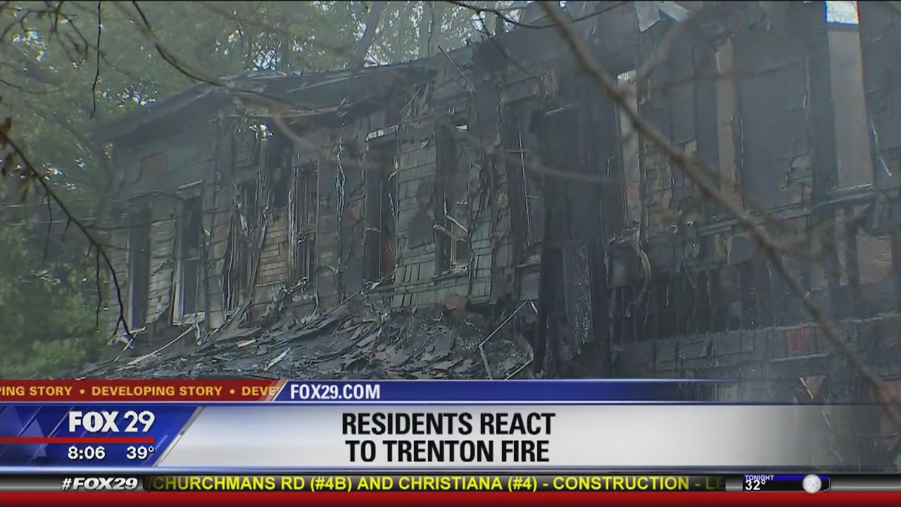 Seeing what?s left in daylight after fire burns block of Trenton ...