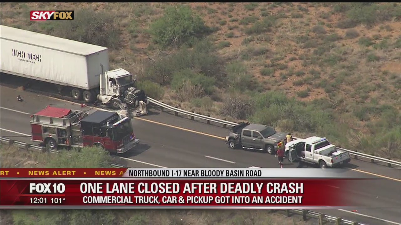 DPS: 1 dead in crash involving commercial truck on I-17 | FOX 10 Phoenix