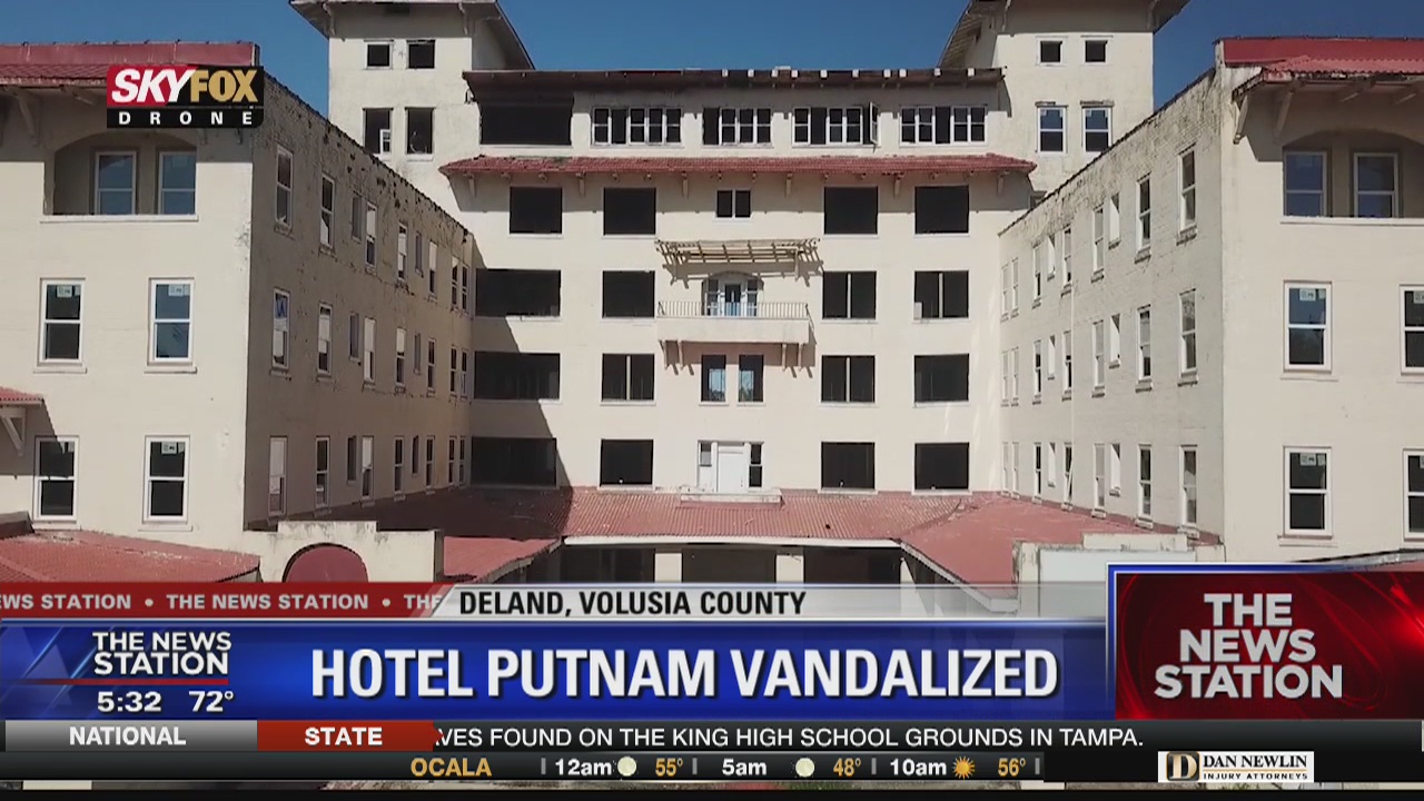 Vandals strike Historic Hotel Putnam in DeLand