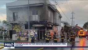 8 displaced after San Jose neighborhood market catches fire