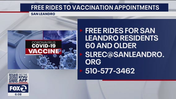 San Leandro offering free rides to vaccination appointments