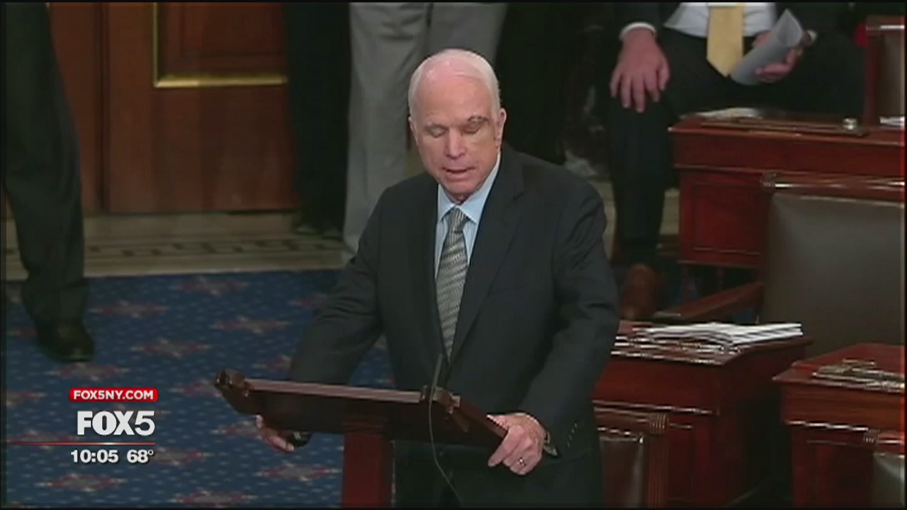 John McCain returns to the Senate