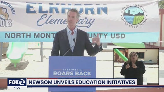 Newsom unveils education initives