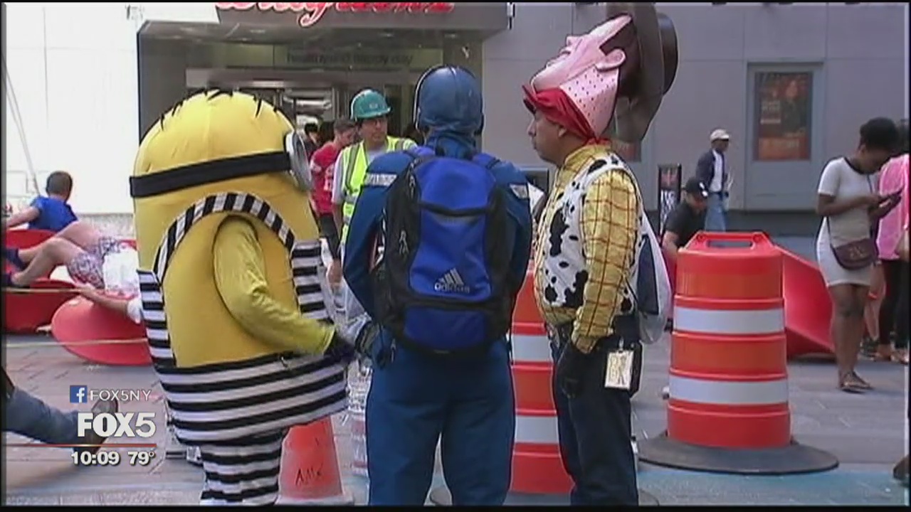 Antics of Times Square characters