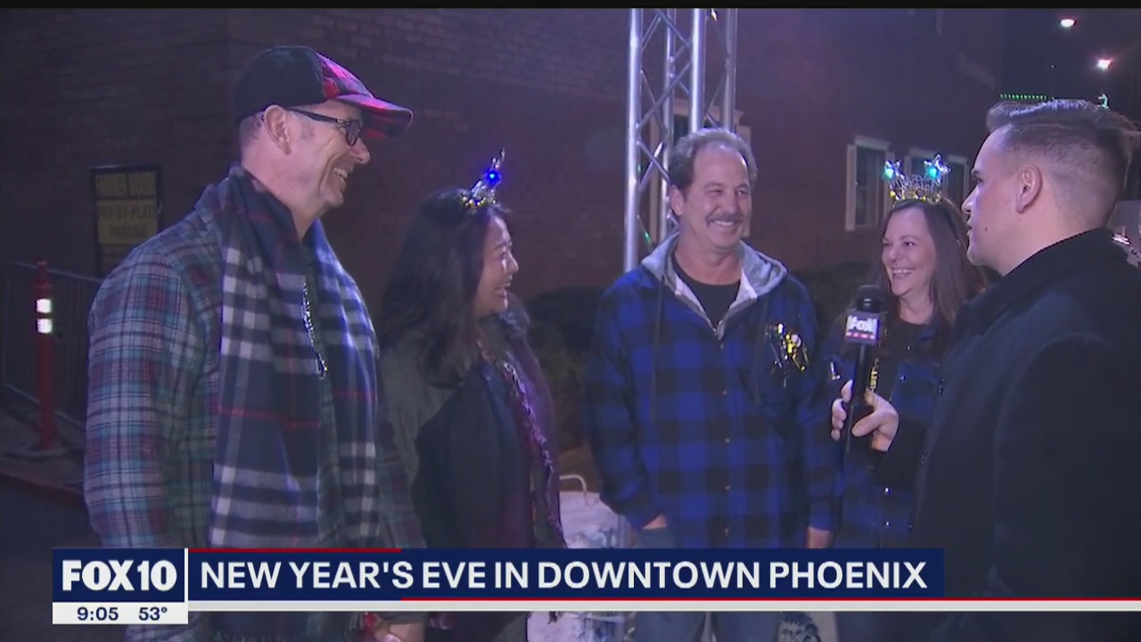 Locals celebrate New Year's festivities in downtown Phoenix