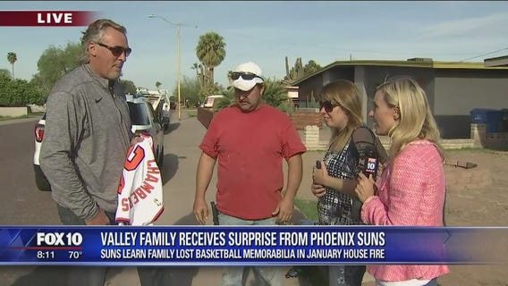 Suns surprise Valley family who lost basketball memorabilia in house fire