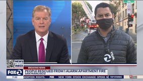 6-story San Francisco apartment building catches fire