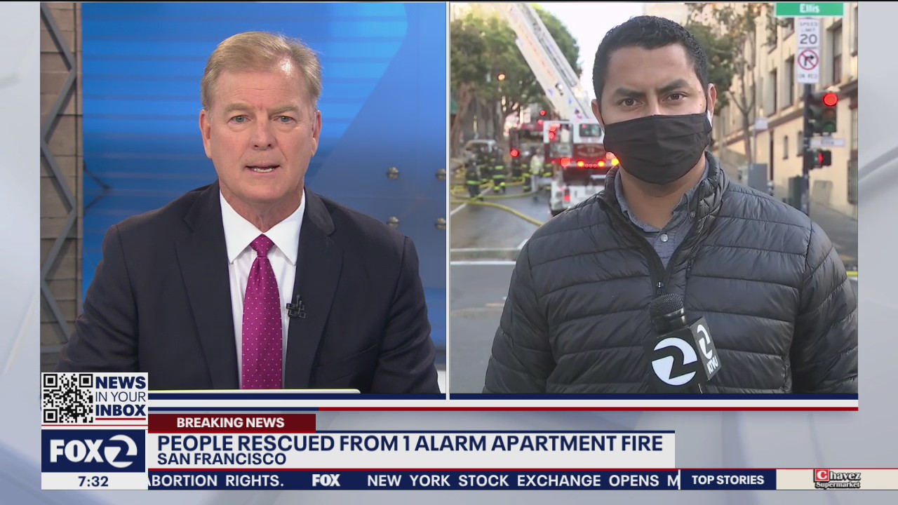 6-story San Francisco apartment building catches fire