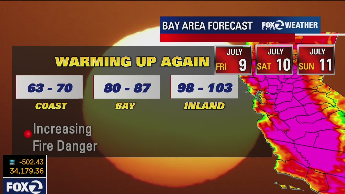Very hot weekend with Bay Area temps in the triple digits