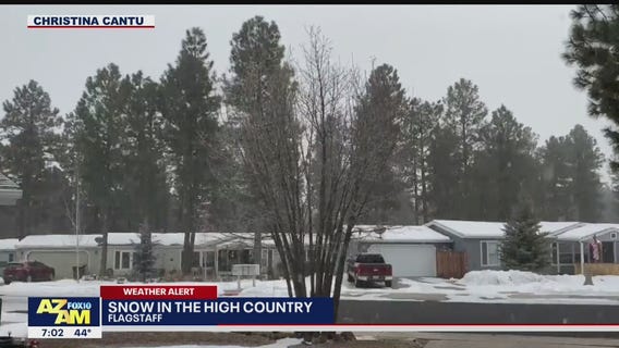 Northern Arizona residents wake up to a snowy morning