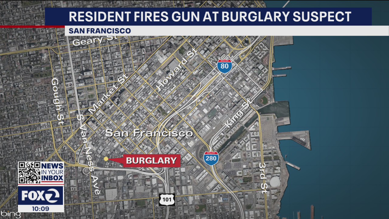San Francisco resident fires gun at burglary suspect