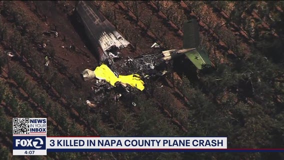 3 killed in small plane crash in Napa County