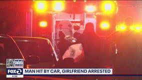 Girlfriend arrested after running over boyfriend with car