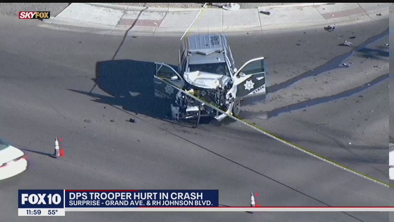 DPS trooper injured in serious crash at Surprise intersection | FOX 10 ...