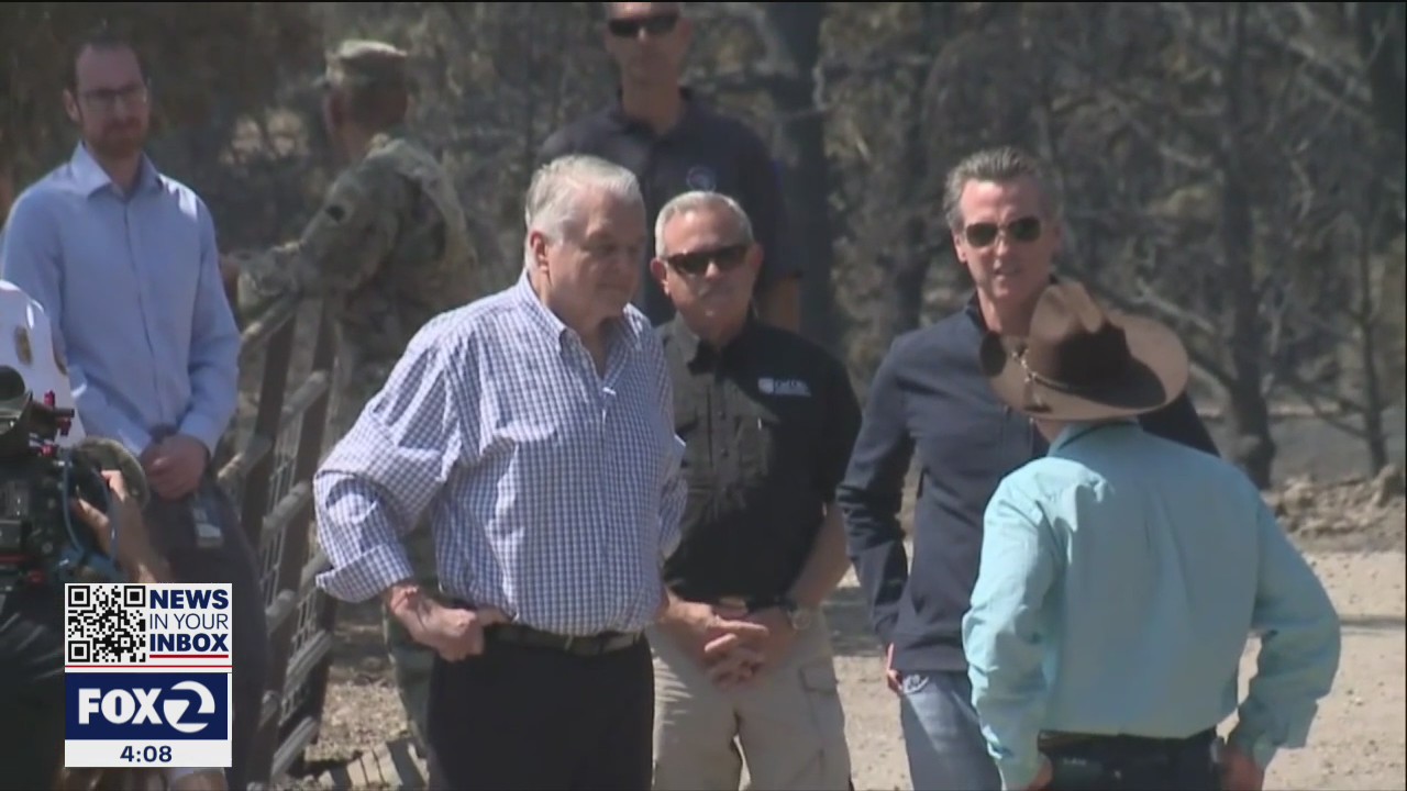 Newsom tours devastation left by Tamarack Fire, asks federal government for more help