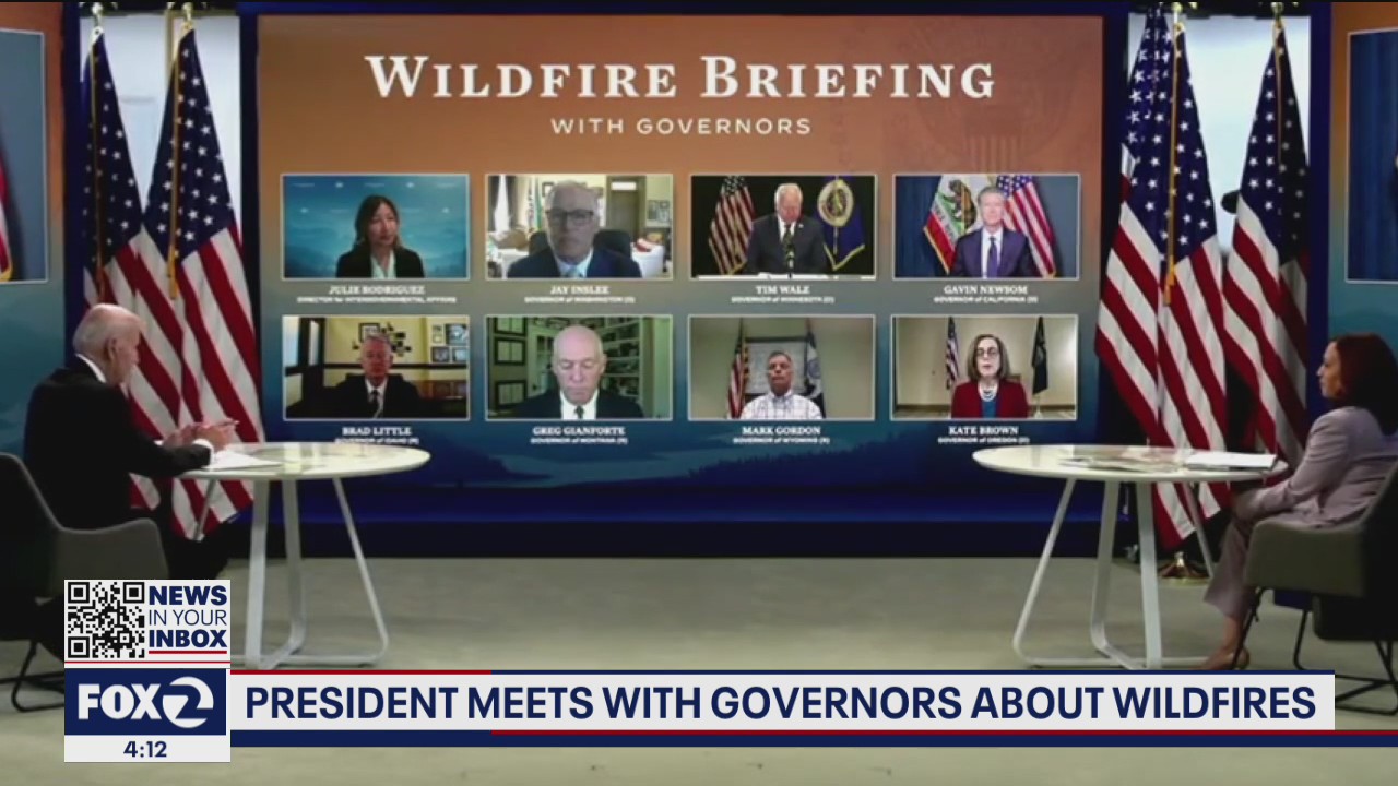 Western US governors meet with President Biden to discuss current wildfires