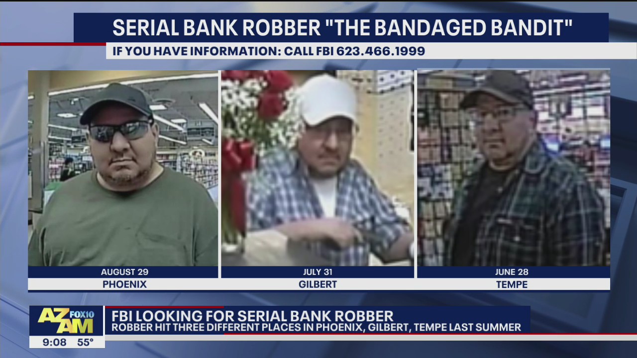 Warrant Wednesday: Serial bank robber the 'Bandaged Bandit' sought by FBI