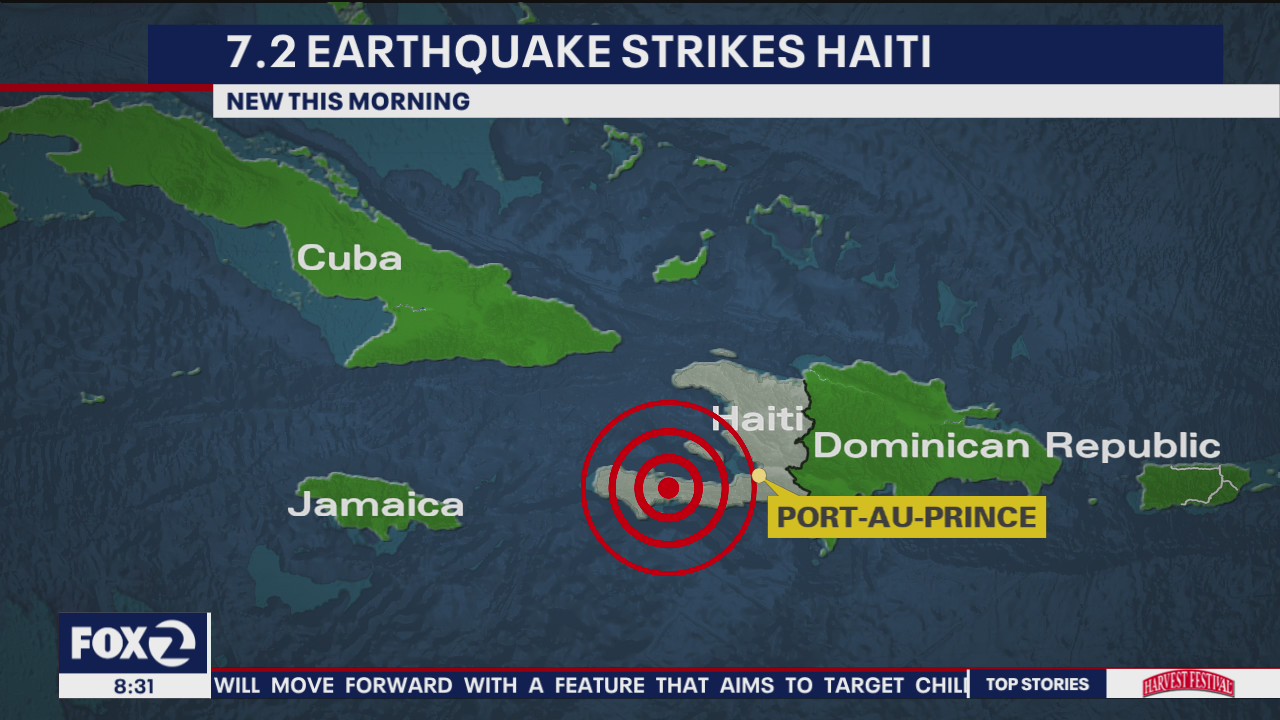Magnitude 7.2 earthquake strikes Haiti