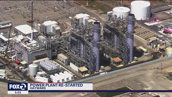 Hayward power plant where turbine exploded restarts to help power grid amid extreme heat