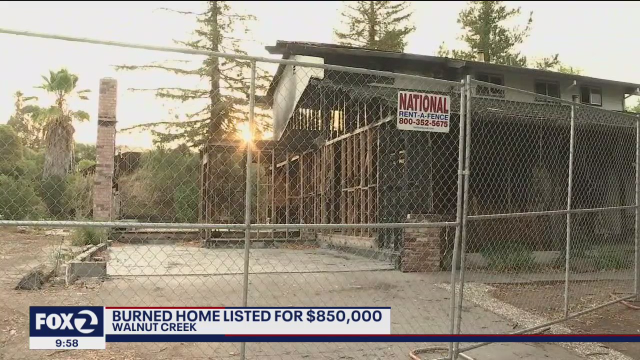 Burned out Walnut Creek home listed for $850,000