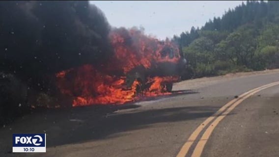 Car fire sparks blaze on Mount Tamalpais causing some nervous moments