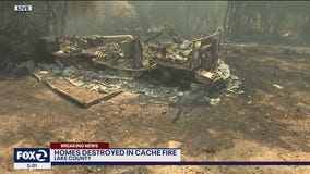 Destroyed in minutes: Cache Fire races through homes in Lake County