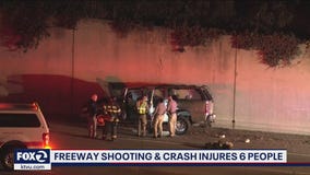 Freeway shooting in Daly City results in crash, six injured
