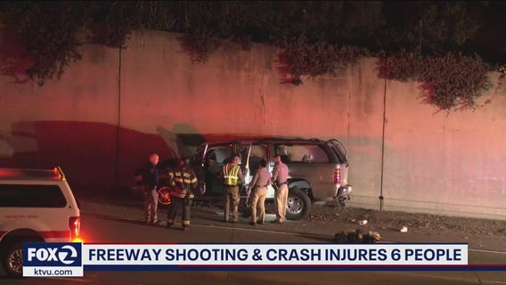 Freeway shooting in Daly City results in crash, six injured
