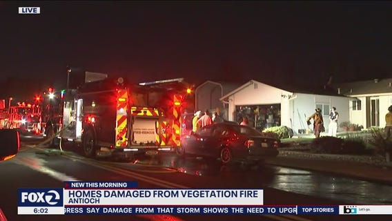 2 Antioch homes damaged by grass fire